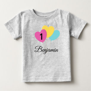 Camiseta Para Bebê Balão de primeiro aniversário DEIN DESIGN/TEXT/P