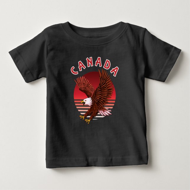 Camiseta Para Bebê Bald Eagle Wildlife - Canadá (Frente)