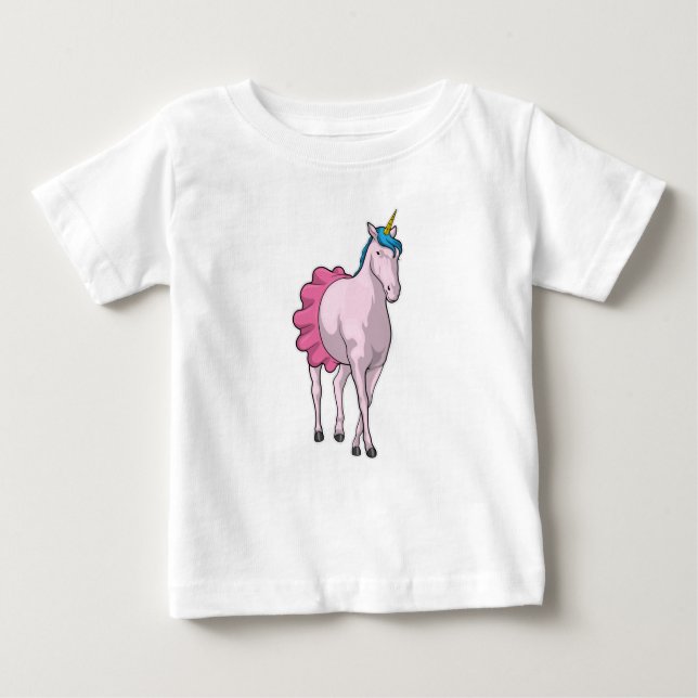 Camiseta Para Bebê Balé Unicorn Ballerina (Frente)