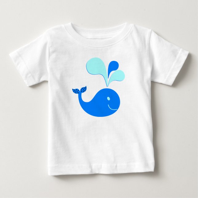 Camiseta Para Bebê Baleia (Frente)