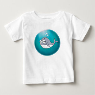 Camiseta Para Bebê Baleia, Cachalote, Subaquático