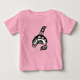 Camiseta Para Bebê Baleia de assassino noroeste da arte do Haida da