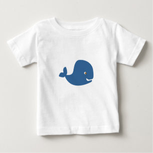 Camiseta Para Bebê Baleia de azuis bebés