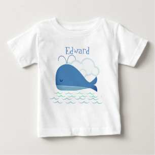 Camiseta Para Bebê Baleia relaxada