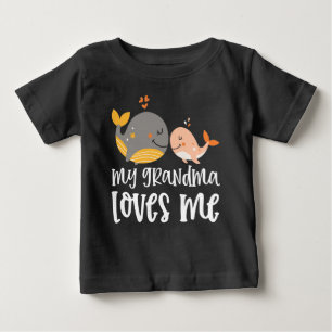Camiseta Para Bebê Baleias 🐳 neto Presente Minha Avó Me Ama