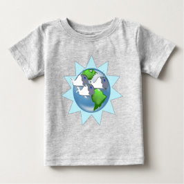 Camiseta Para Bebê Baleias para o Dia da Terra com Starburst