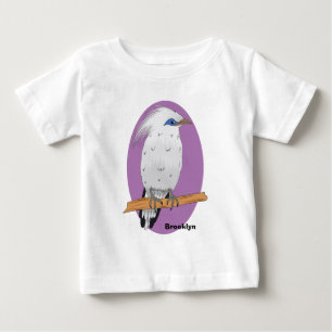 Camiseta Para Bebê Bali Mina - ave exótica tropical
