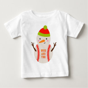 Camiseta Para Bebê Ball Ball Snowman Kids T-Shirt Exclusivo