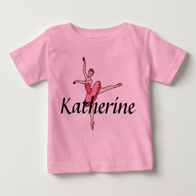 Camiseta Para Bebê Ballerina Baby Bodydress Personalizado (Frente)