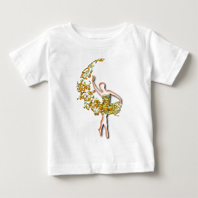 Camiseta Para Bebê Ballerina Baby T-Shirt (Frente)