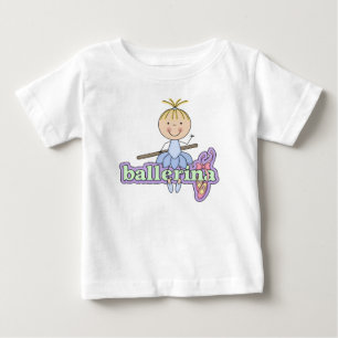 Camiseta Para Bebê Ballerina - Bodysuit Saia de Ballet Azul para Bebê