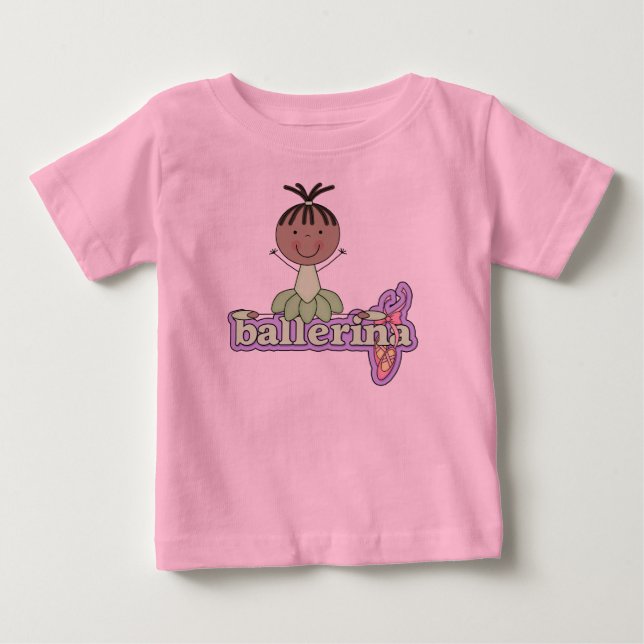 Camiseta Para Bebê Ballerina - Conjunto de Bebê Tutu Verde (Frente)