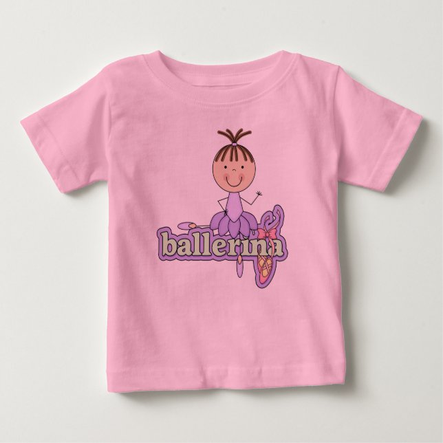 Camiseta Para Bebê Ballerina - Lilac Baby Tutu Bodycase (Frente)