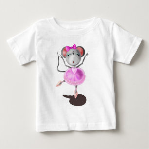 Camiseta Para Bebê Ballerina Mouse Baby T-Shirt