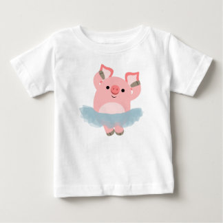 Camiseta Para Bebê Ballerina Pig Baby T-Shirt