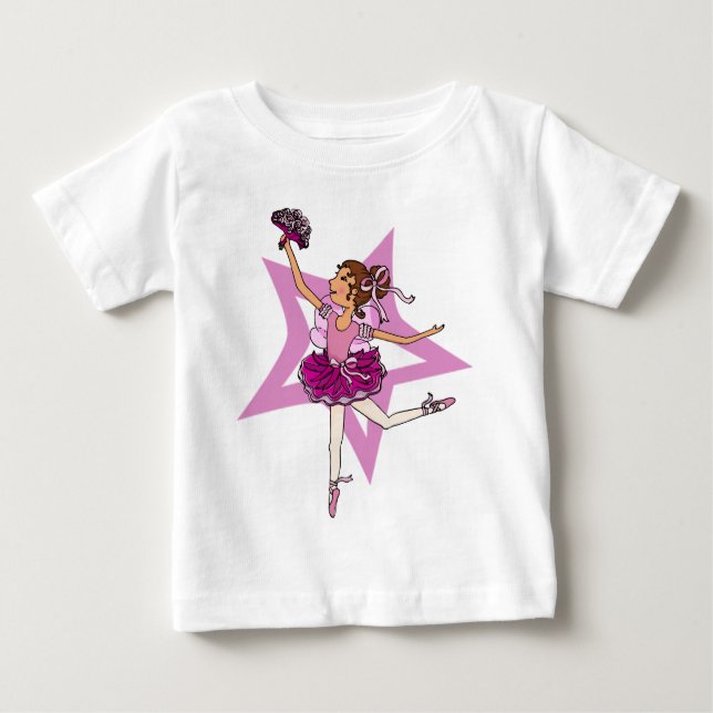 Camiseta Para Bebê Ballerina, quando eu crescer, a árvore rosa-brava (Frente)