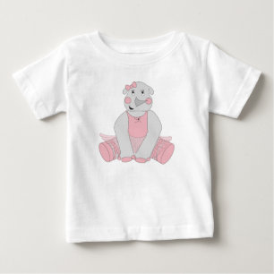 Camiseta Para Bebê Ballerina Rhino Baby T-Shirt