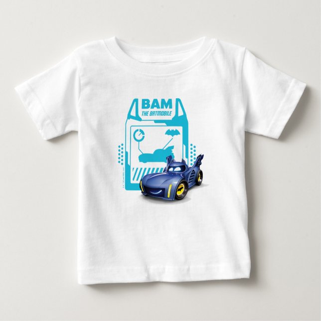 Camiseta Para Bebê Bam - O Batmobile (Frente)