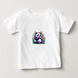 Camiseta Para Bebê Bambu: Banda Comendo Bambu