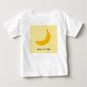Camiseta Para Bebê Banana amarela