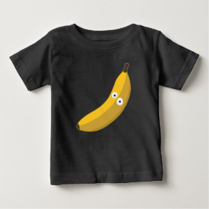 Camiseta Para Bebê Banana amarela de desenho engraçado original com