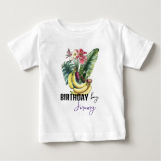 Camiseta Para Bebê banana-aniversário EDITABLE bananas maduras