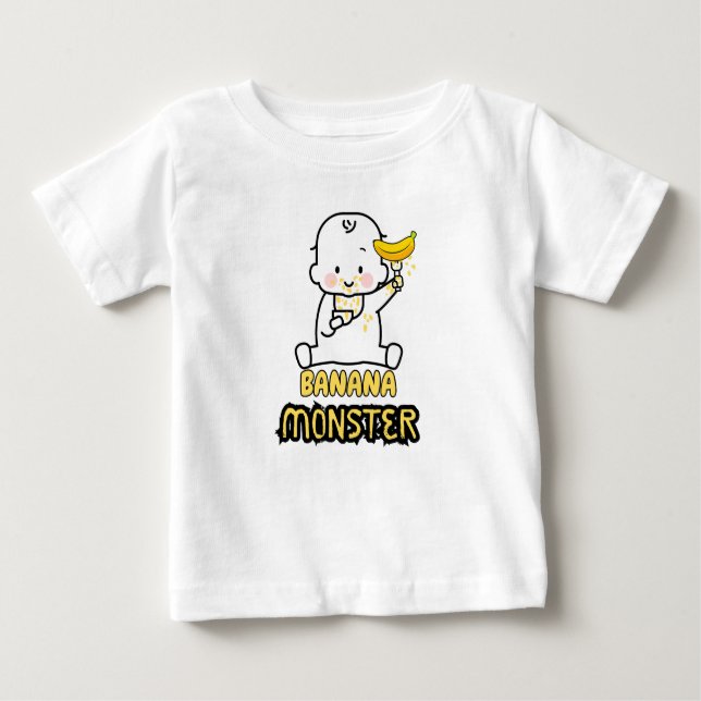 Camiseta Para Bebê Banana Monster (Frente)