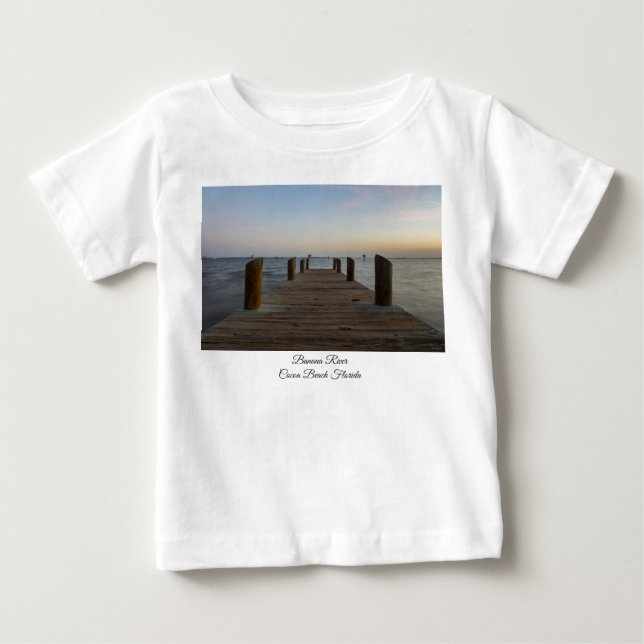Camiseta Para Bebê Banana River Dock (Frente)