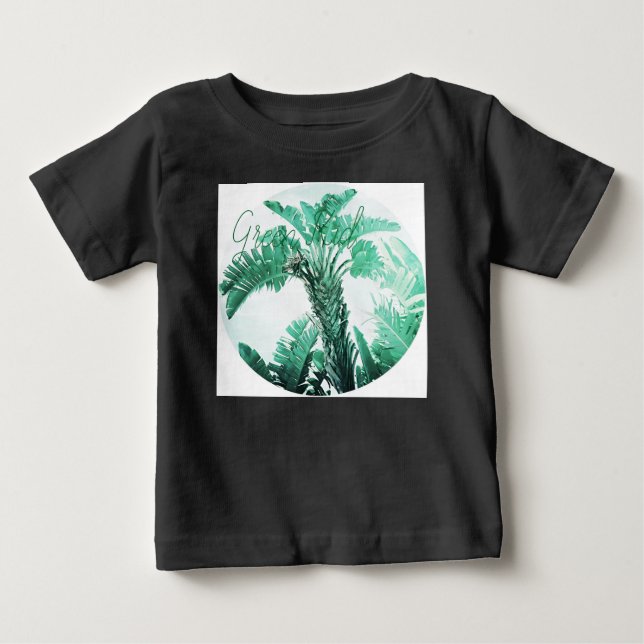 Camiseta Para Bebê Banana verde (Frente)