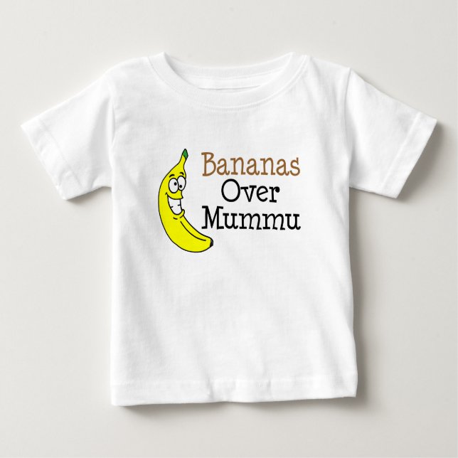 Camiseta Para Bebê Bananas Sobre Mummu (Frente)
