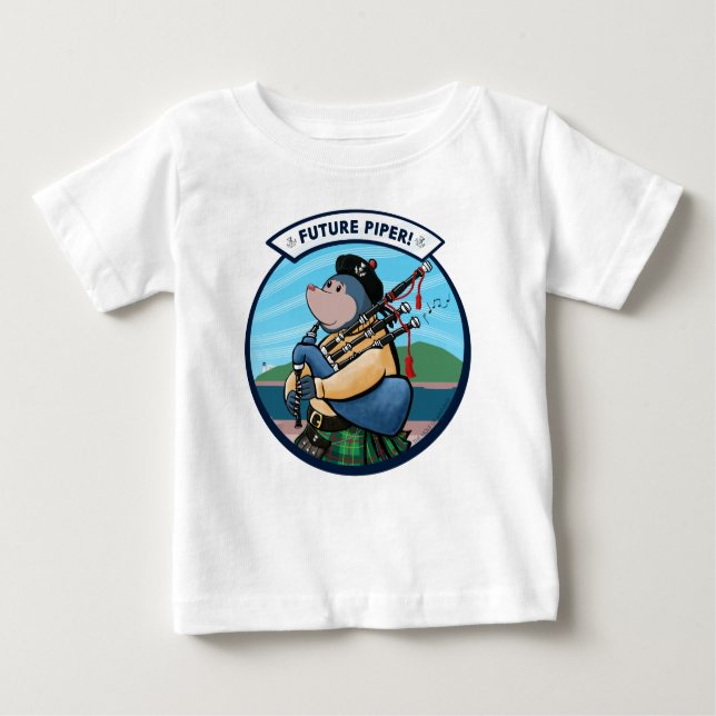 Camiseta Para Bebê Banda do Piper do Piper Futuro (Frente)
