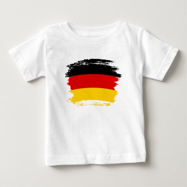 Camiseta Para Bebê bandeira alemã (Frente)