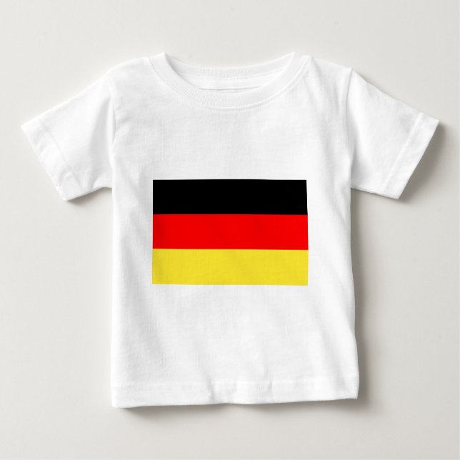 Camiseta Para Bebê Bandeira alemão (Frente)