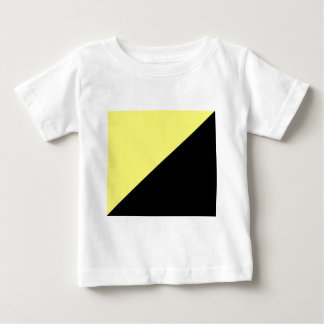 Camiseta Para Bebê Bandeira amarela & preta do capitalismo de Anarcho