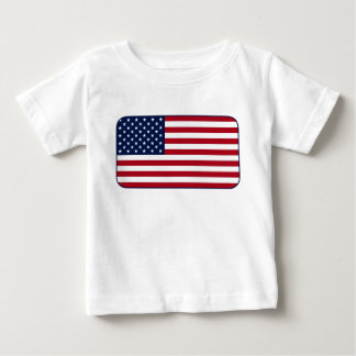 Camiseta Para Bebê Bandeira Americana