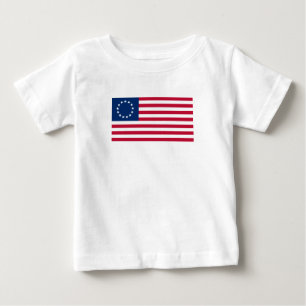 Camiseta Para Bebê Bandeira Americana Betsy Ross