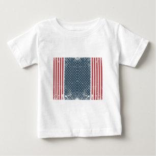 Camiseta Para Bebê bandeira americana vertical