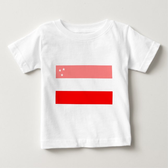 Camiseta Para Bebê Bandeira Assyrian histórica (antes de WWI) (Frente)