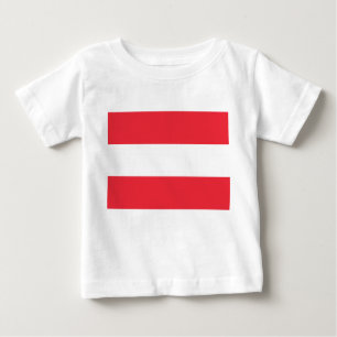 Camiseta Para Bebê Bandeira Austríaca (Áustria)