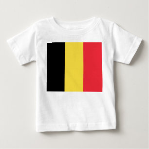 Camiseta Para Bebê Bandeira belga