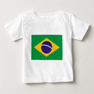 Camiseta Para Bebê bandeira brasileira
