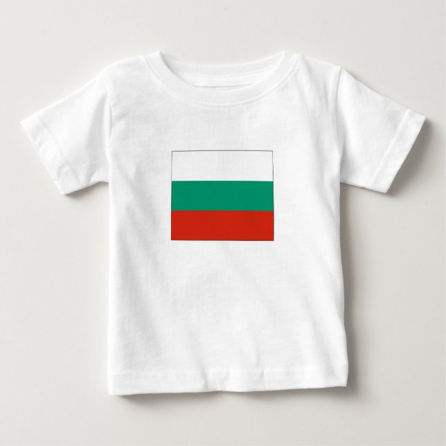 Camiseta Para Bebê Bandeira Búlgara Patriótica (Frente)