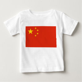 Camiseta Para Bebê Bandeira Chinesa (China)