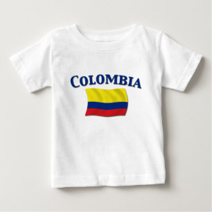 Camiseta Para Bebê Bandeira colombiana 1
