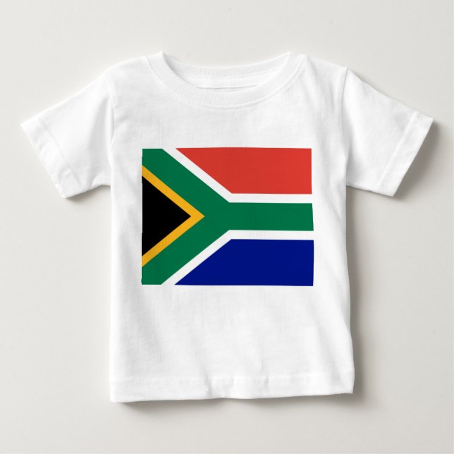 Camiseta Para Bebê Bandeira da África do Sul (Frente)