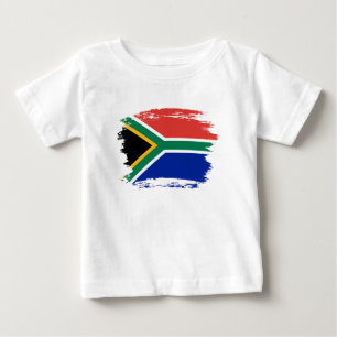Camiseta Para Bebê Bandeira da África do Sul