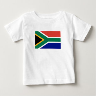 Camiseta Para Bebê Bandeira da África do Sul