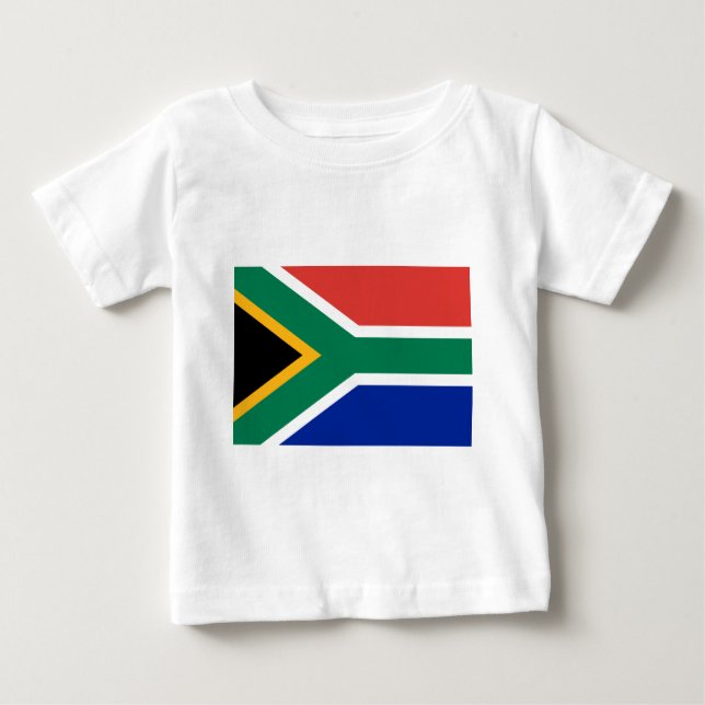 Camiseta Para Bebê Bandeira da África do Sul (Frente)