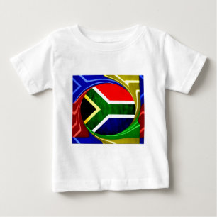 Camiseta Para Bebê Bandeira da África do Sul: Motif Dinâmico de Rodov