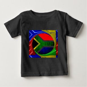Camiseta Para Bebê Bandeira da África do Sul: Motif Dinâmico de Rodov